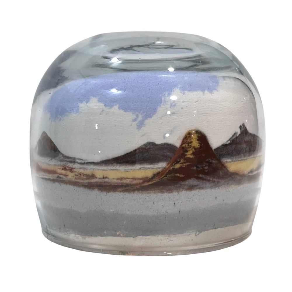 Vintage 1980s Painted Desert Sands Paperweight Handmade Northern Arizona Artist